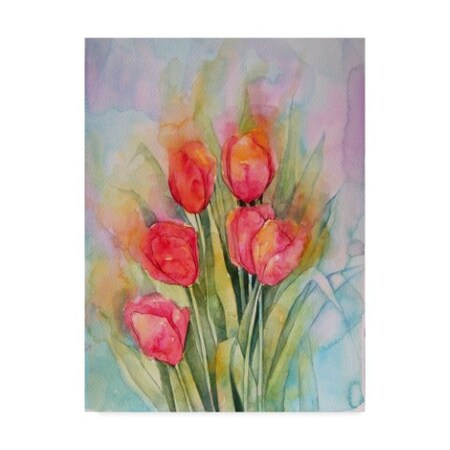 Angie Livingstone 'Vibrant Tulips' Canvas Art,14x19